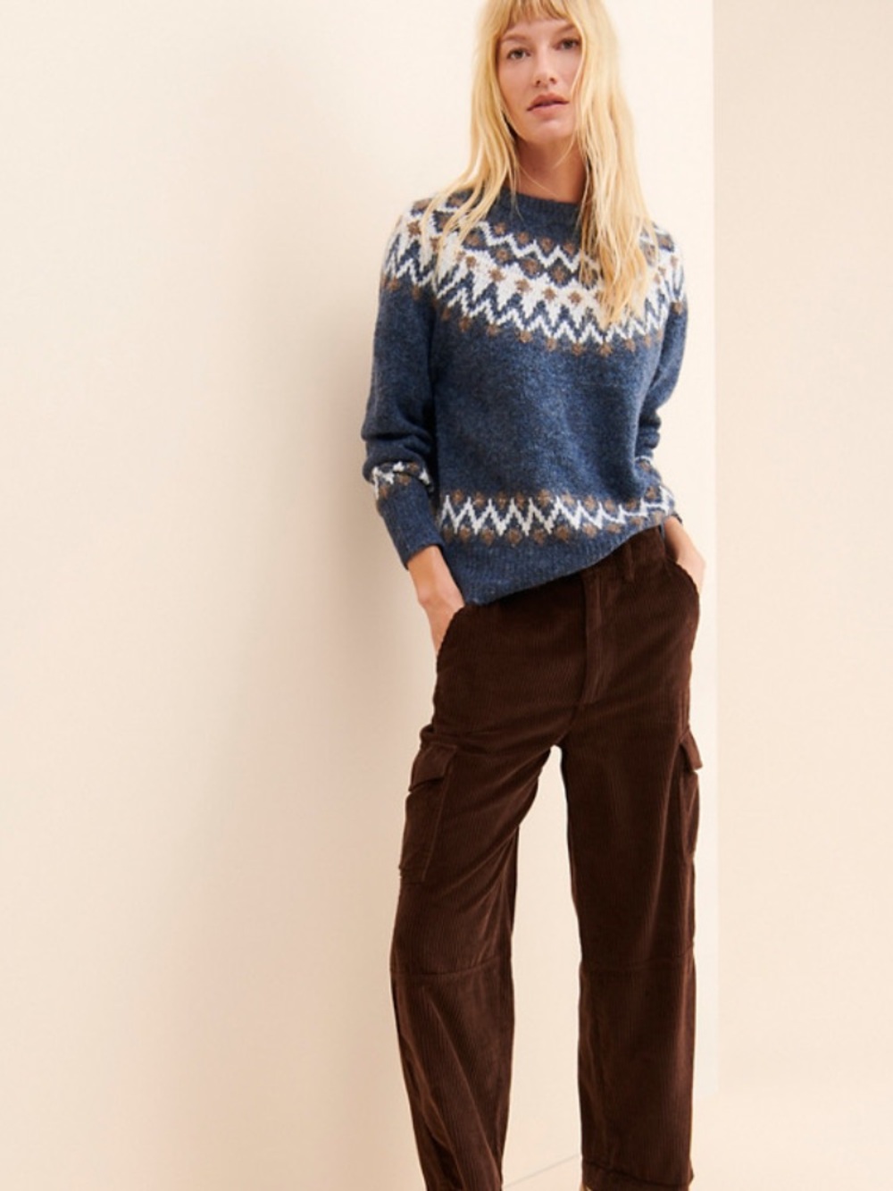 RD Style Fair Isle Sweater Size Large - Picture 3 of 4